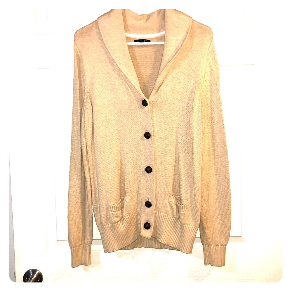 Tommy Hilfiger Tan Buttoned Sweater